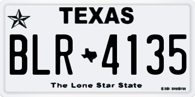 TX license plate BLR4135