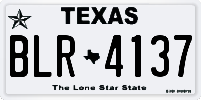 TX license plate BLR4137