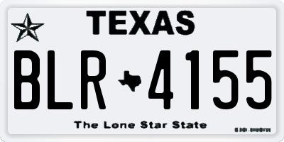 TX license plate BLR4155