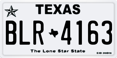 TX license plate BLR4163