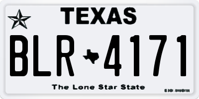 TX license plate BLR4171