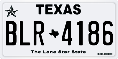 TX license plate BLR4186