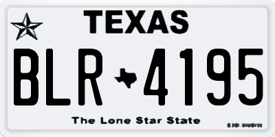 TX license plate BLR4195
