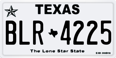 TX license plate BLR4225