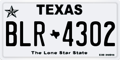 TX license plate BLR4302