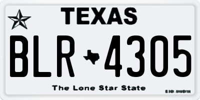 TX license plate BLR4305
