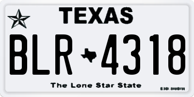 TX license plate BLR4318