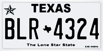 TX license plate BLR4324