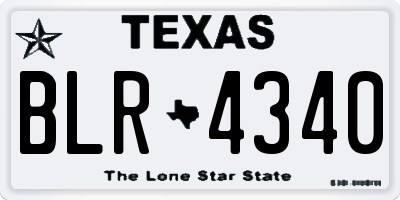 TX license plate BLR4340