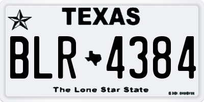 TX license plate BLR4384