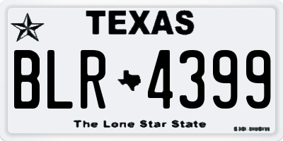 TX license plate BLR4399