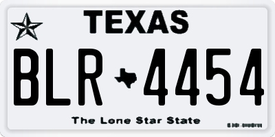 TX license plate BLR4454