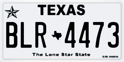 TX license plate BLR4473