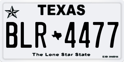 TX license plate BLR4477