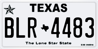 TX license plate BLR4483