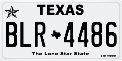 TX license plate BLR4486