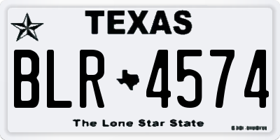 TX license plate BLR4574