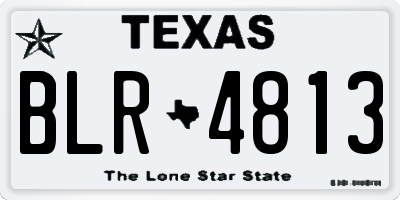 TX license plate BLR4813