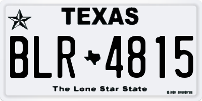 TX license plate BLR4815