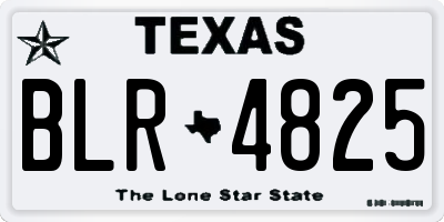 TX license plate BLR4825