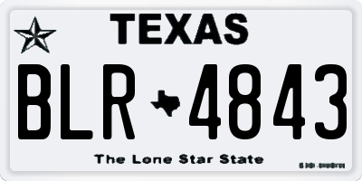 TX license plate BLR4843