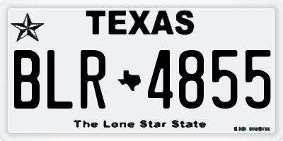 TX license plate BLR4855