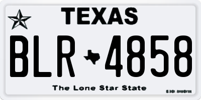 TX license plate BLR4858