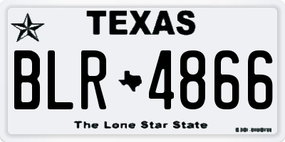 TX license plate BLR4866