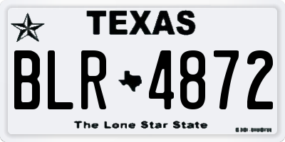 TX license plate BLR4872