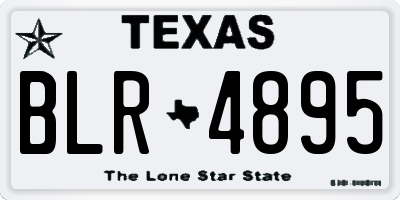 TX license plate BLR4895