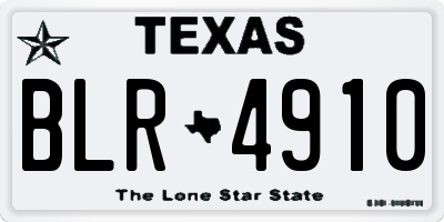 TX license plate BLR4910
