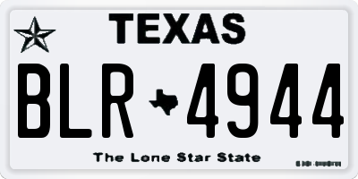 TX license plate BLR4944