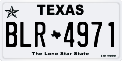 TX license plate BLR4971