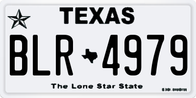 TX license plate BLR4979