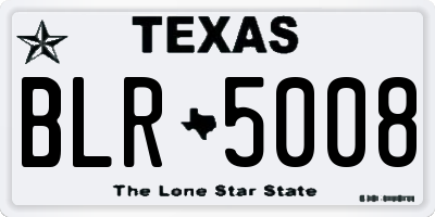 TX license plate BLR5008