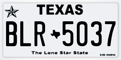 TX license plate BLR5037