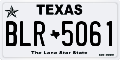 TX license plate BLR5061