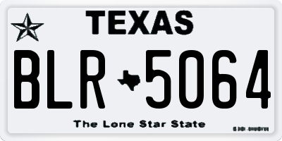 TX license plate BLR5064