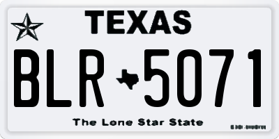 TX license plate BLR5071
