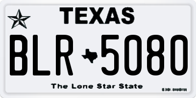 TX license plate BLR5080