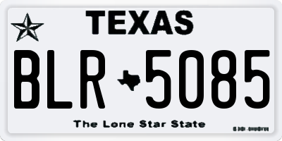 TX license plate BLR5085