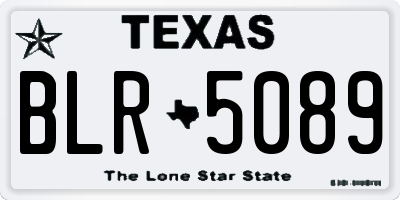 TX license plate BLR5089