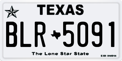 TX license plate BLR5091