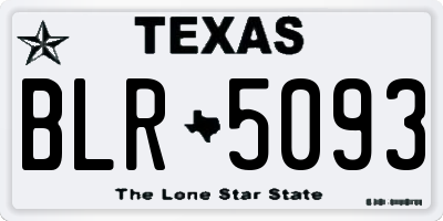 TX license plate BLR5093