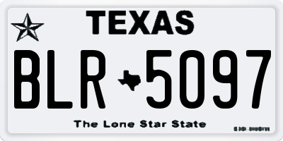 TX license plate BLR5097