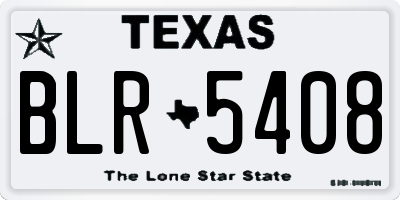 TX license plate BLR5408