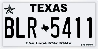 TX license plate BLR5411