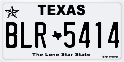 TX license plate BLR5414