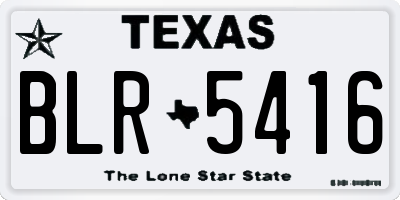 TX license plate BLR5416