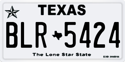 TX license plate BLR5424